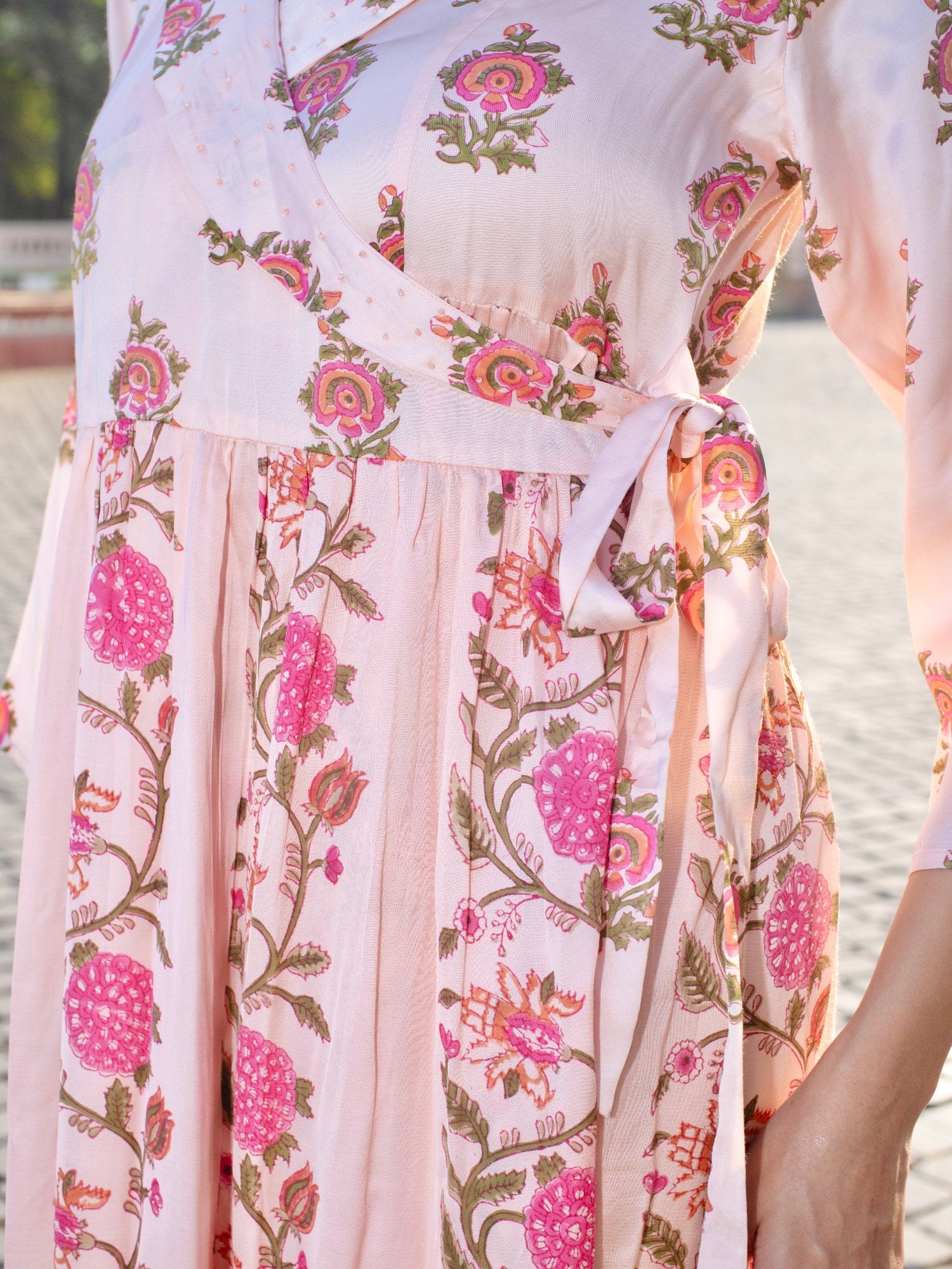 Anushka Satin Wrap Dress