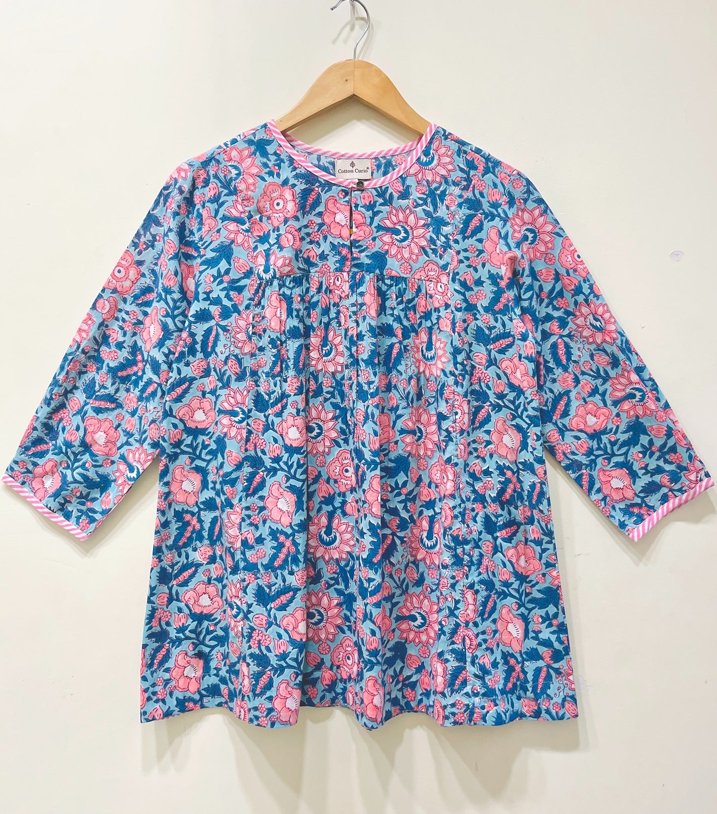 Block Printed Cotton Short Top