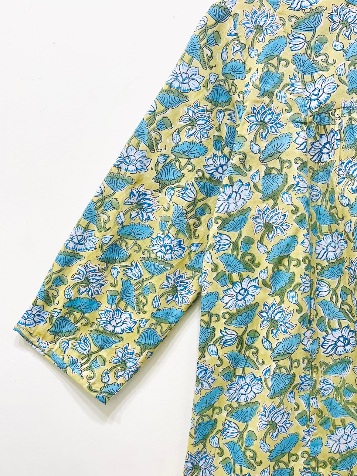 Block Printed Cotton Short Top