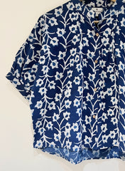 Indigo Dabu Printed Top