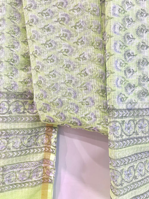 Block Printed Kota Doria Dupatta