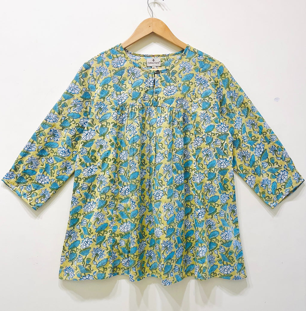 Block Printed Cotton Short Top