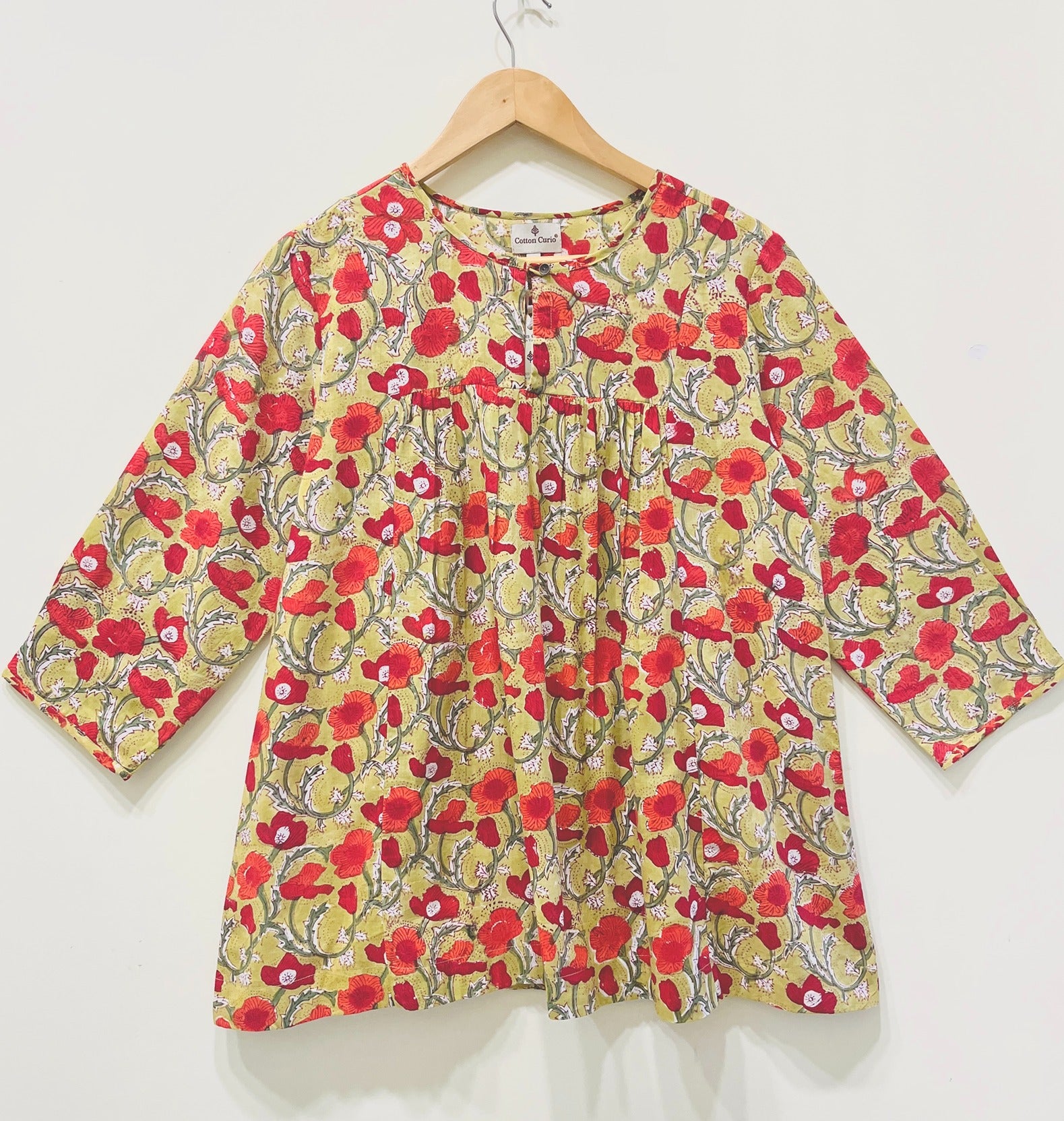 Block Printed Cotton Short Top