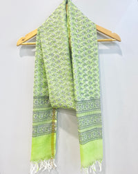 Block Printed Kota Doria Dupatta