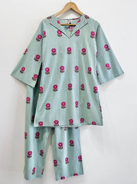 Mint Blossom Cotton Co-ord Set