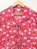 Crimson Petal Cotton Short Top