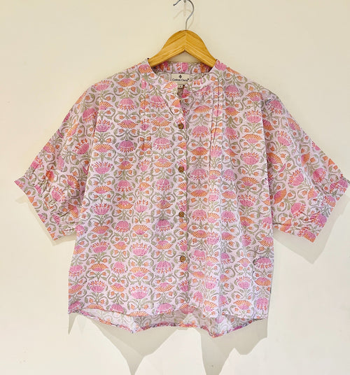 Block Printed Cotton Short Top