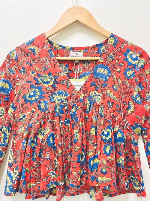 Block Printed Cotton Short Top