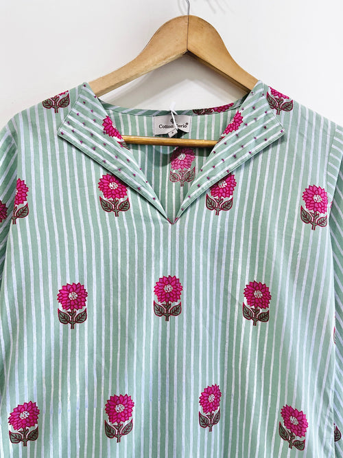 Mint Blossom Cotton Co-ord Set