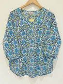 Block Printed Cotton Short Kurti