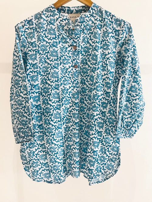 Block Printed Cotton Short Kurti
