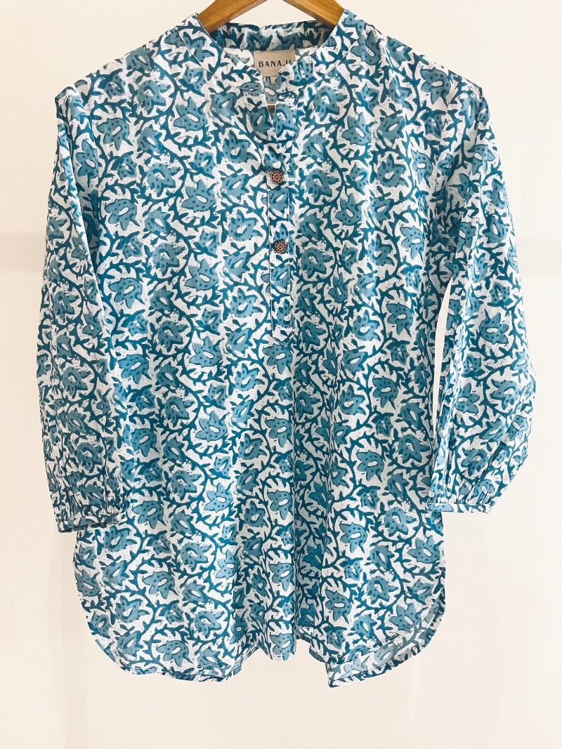 Block Printed Cotton Short Kurti