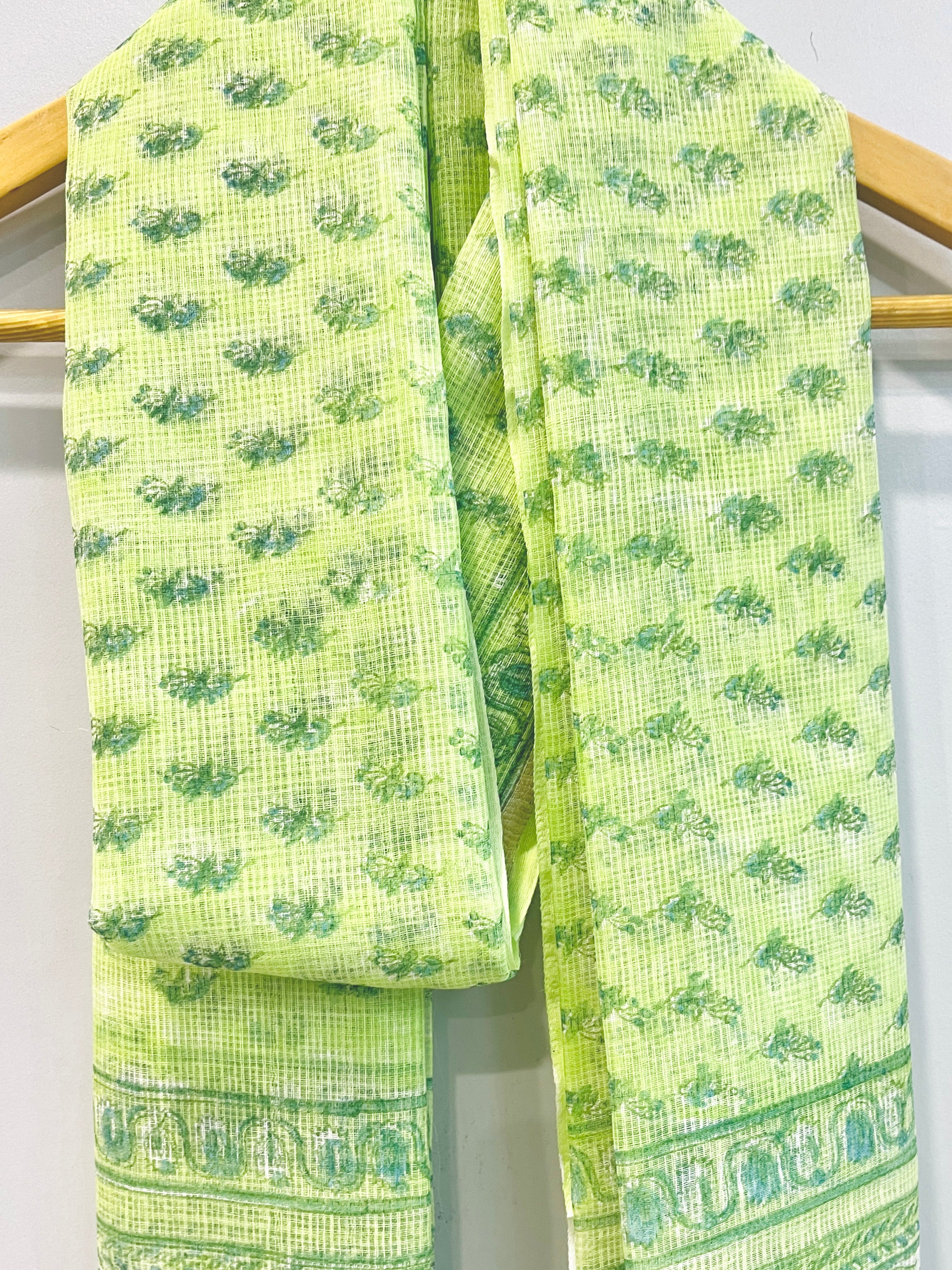 Block Printed Kota Doria Dupatta
