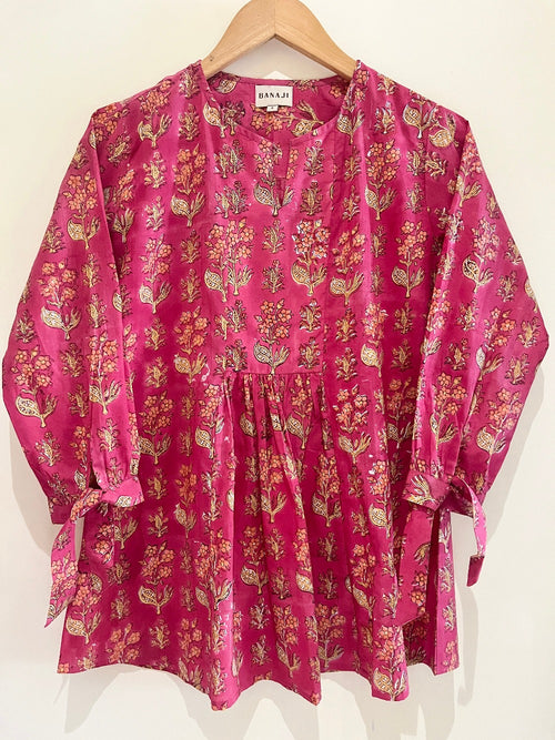 Block Printed Cotton Short Top