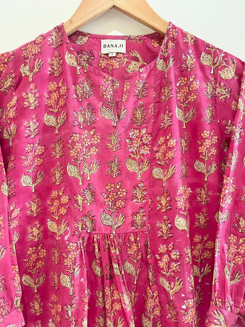 Block Printed Cotton Short Top