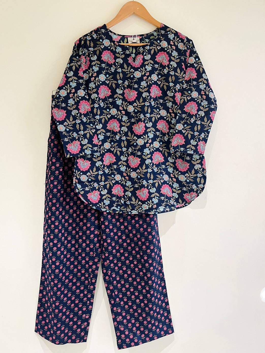 Midnight Bloom Cotton Co-Ord set
