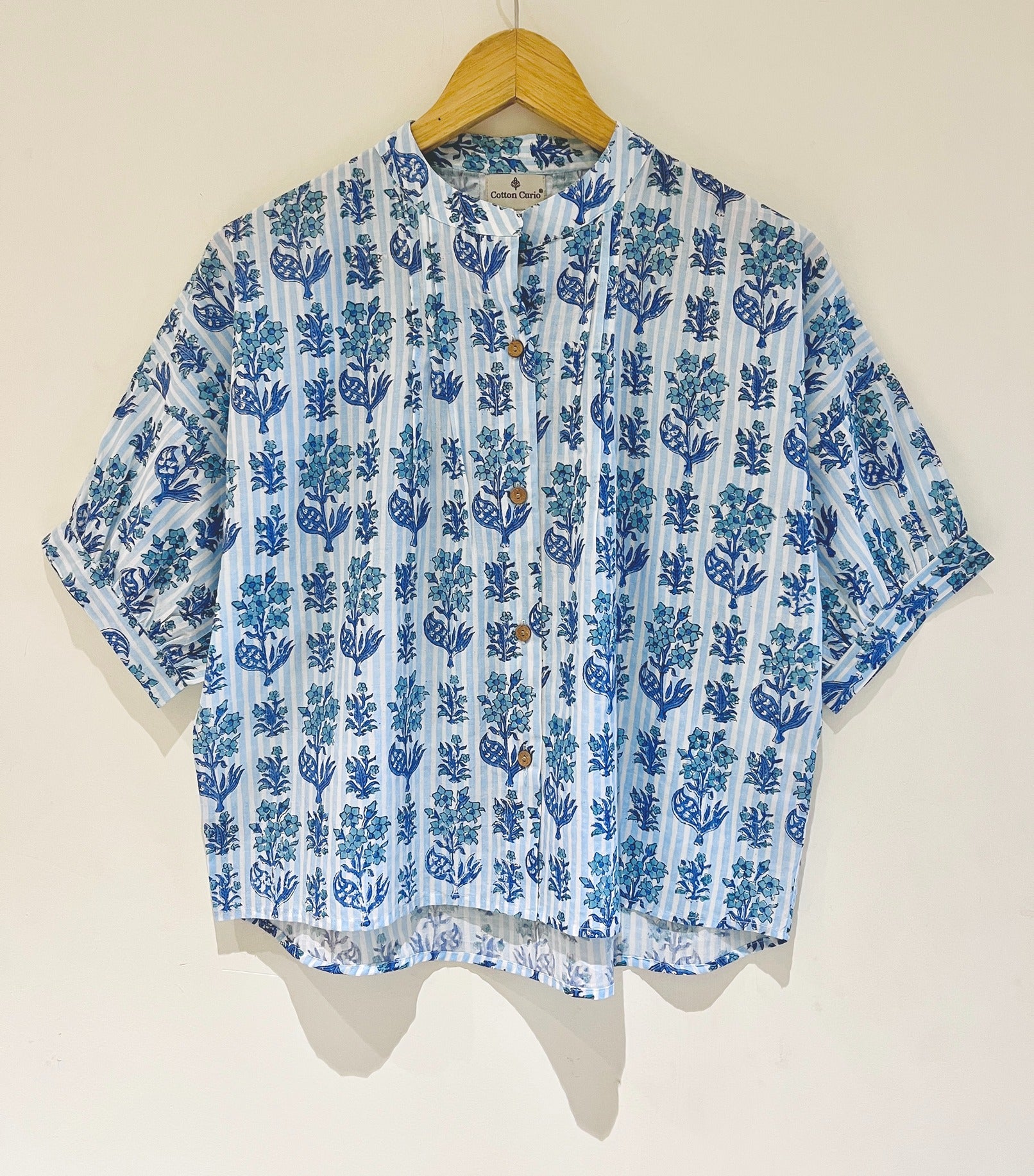 Block Printed Cotton Short Top