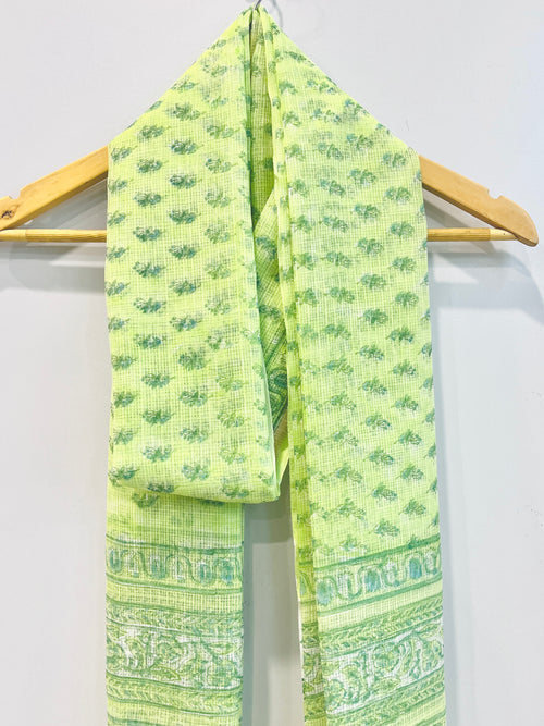 Block Printed Kota Doria Dupatta