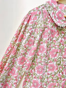 Lace Block Printed Cotton Short Top