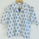 Aurora Block Printed Crop Shirt