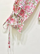 Lace Block Printed Cotton Short Top