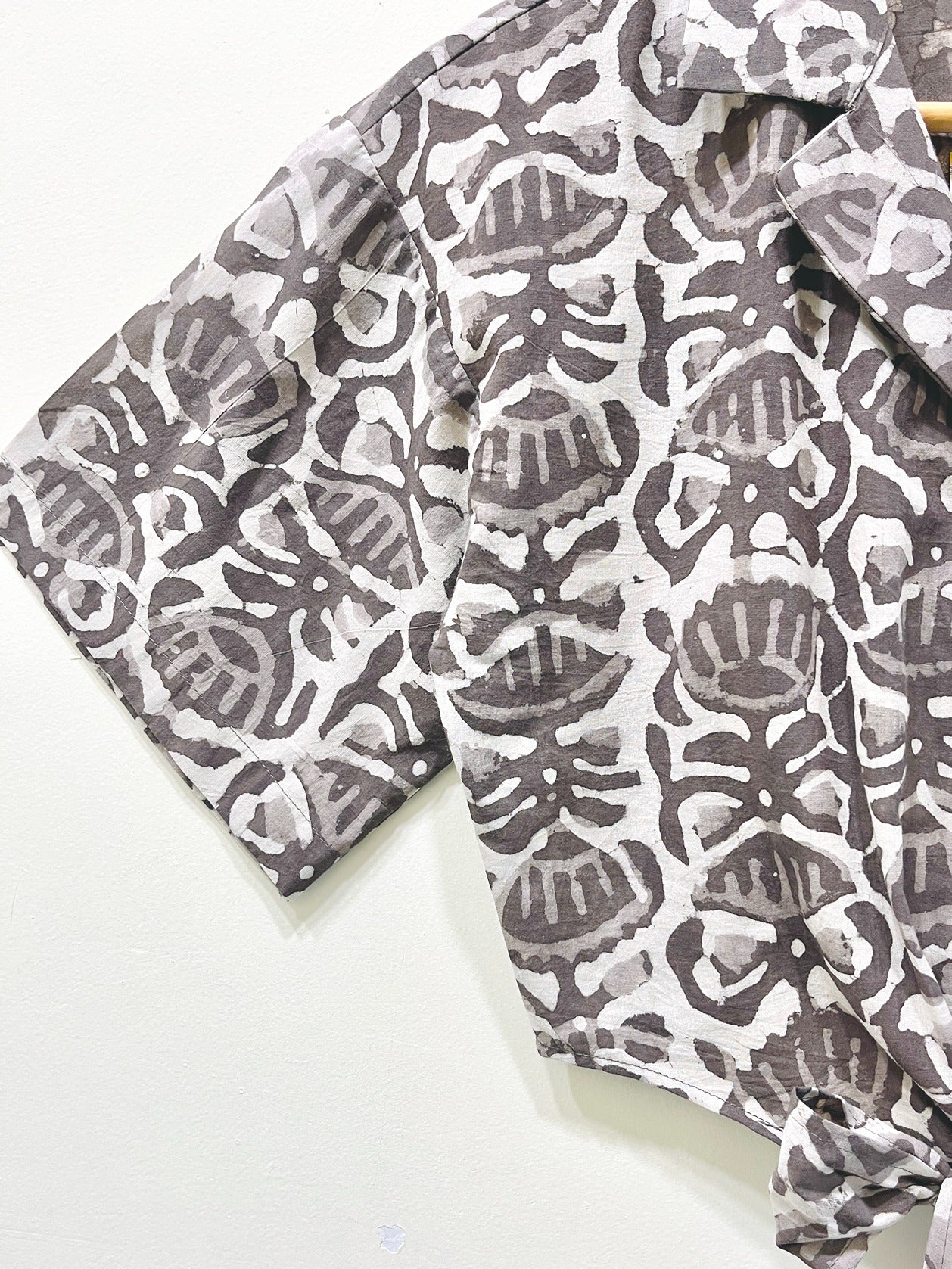 Block Printed Cotton Crop Shirt