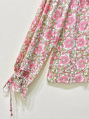 Lace Block Printed Cotton Short Top