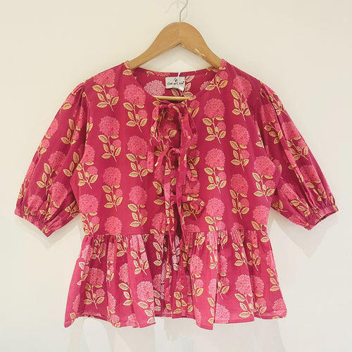 Block Printed Cotton Short Top
