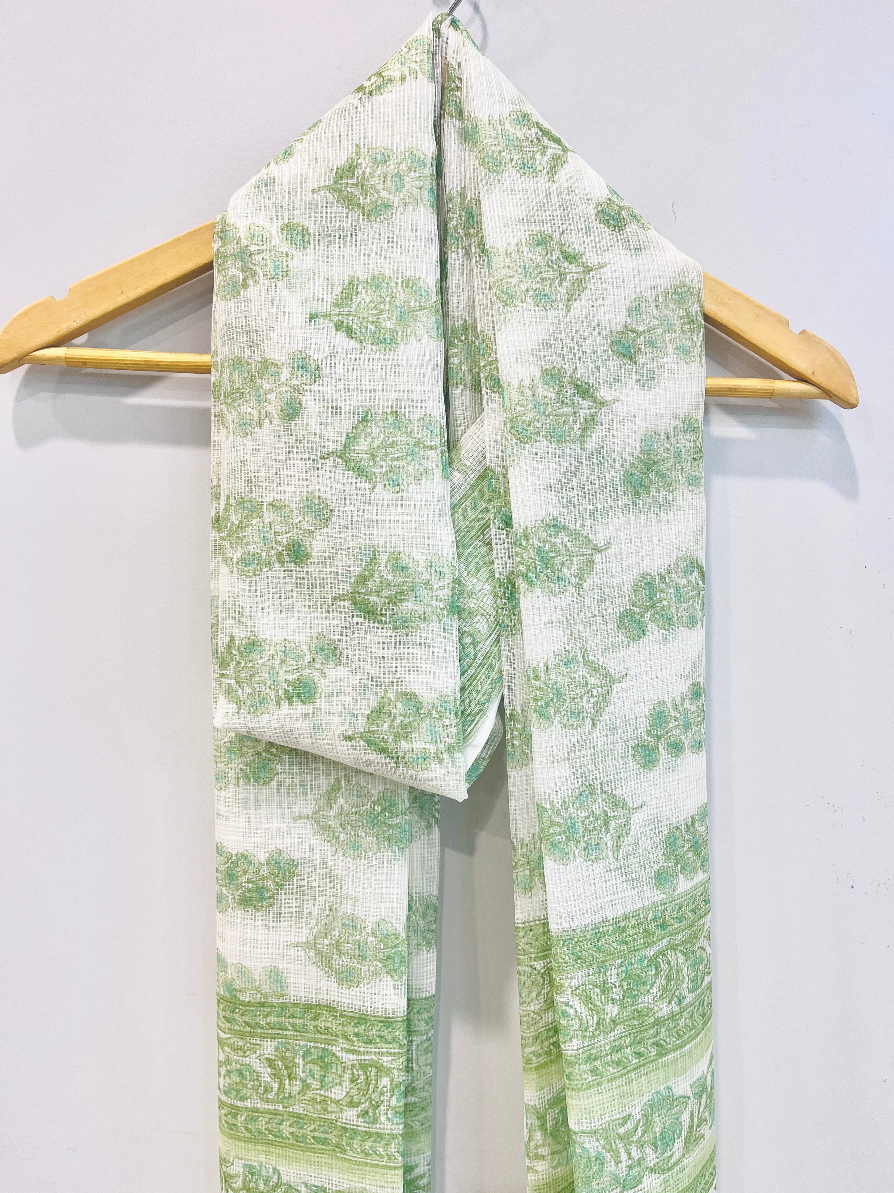 Block Printed Kota Doria Dupatta