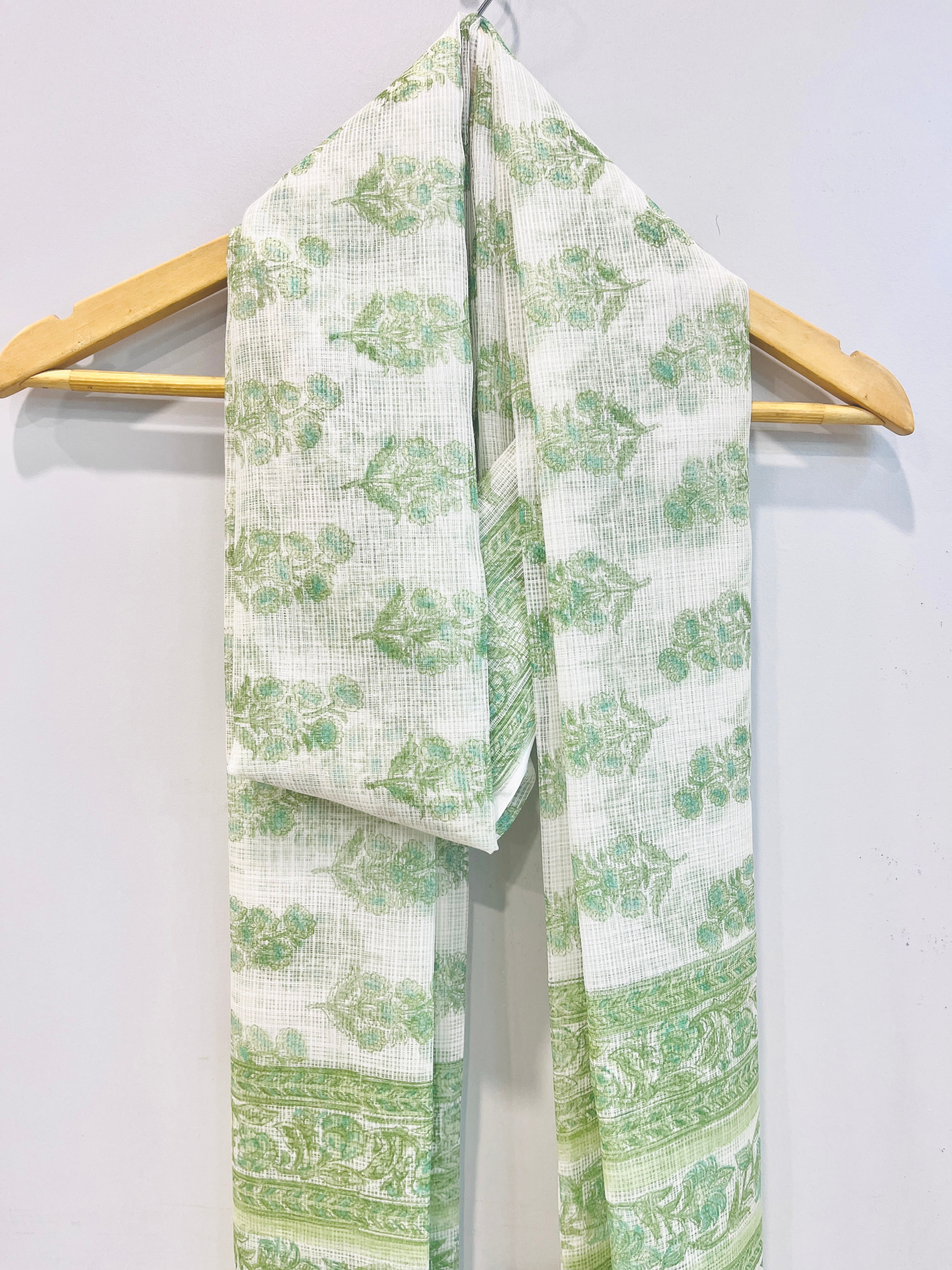 Block Printed Kota Doria Dupatta