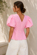 Pink Élan Cotton Short Top