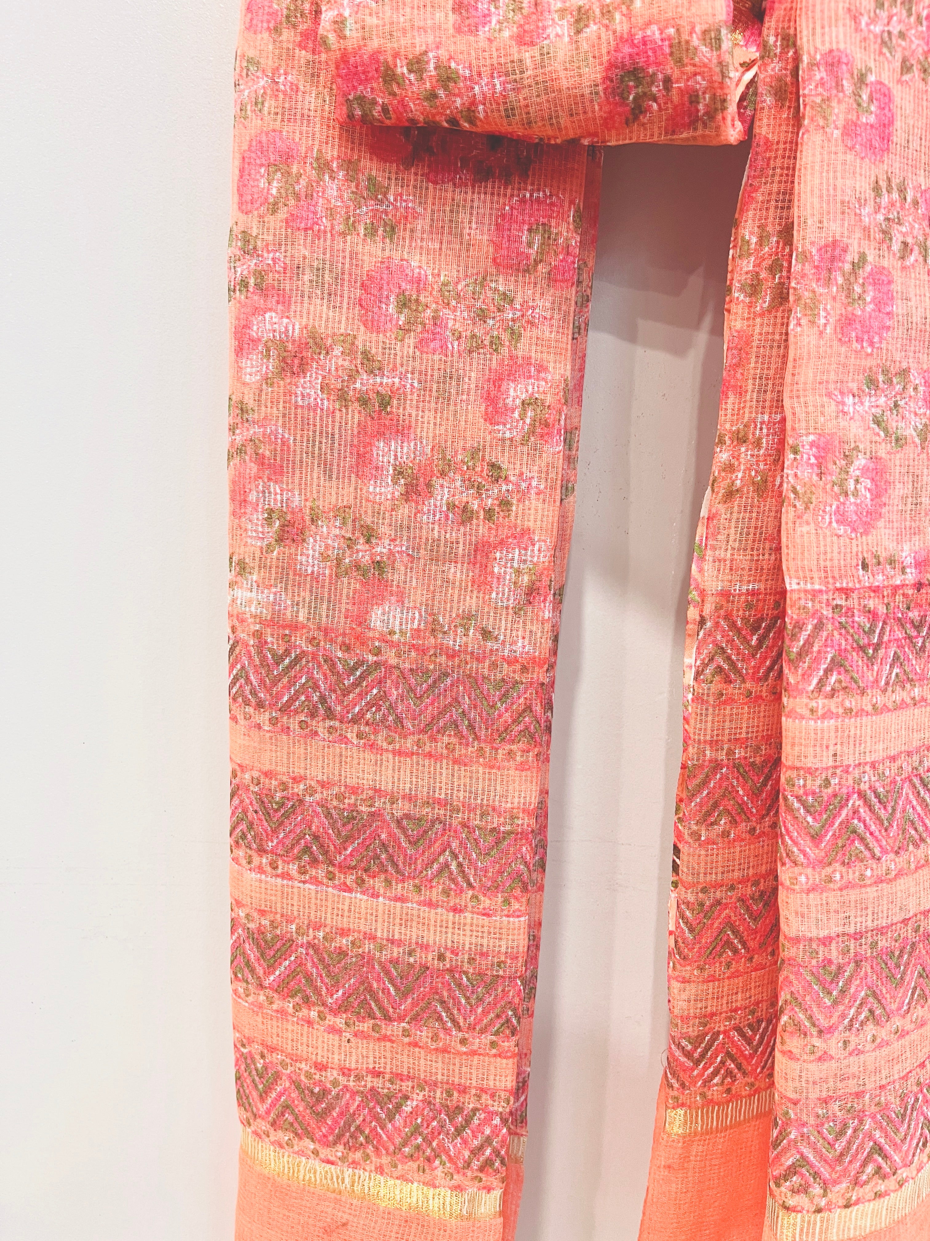 Block Printed Kota Doria Dupatta