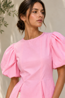 Pink Élan Cotton Short Top