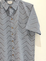 COTTON BLOCK PRINTED HALF SLEEVE SHIRT