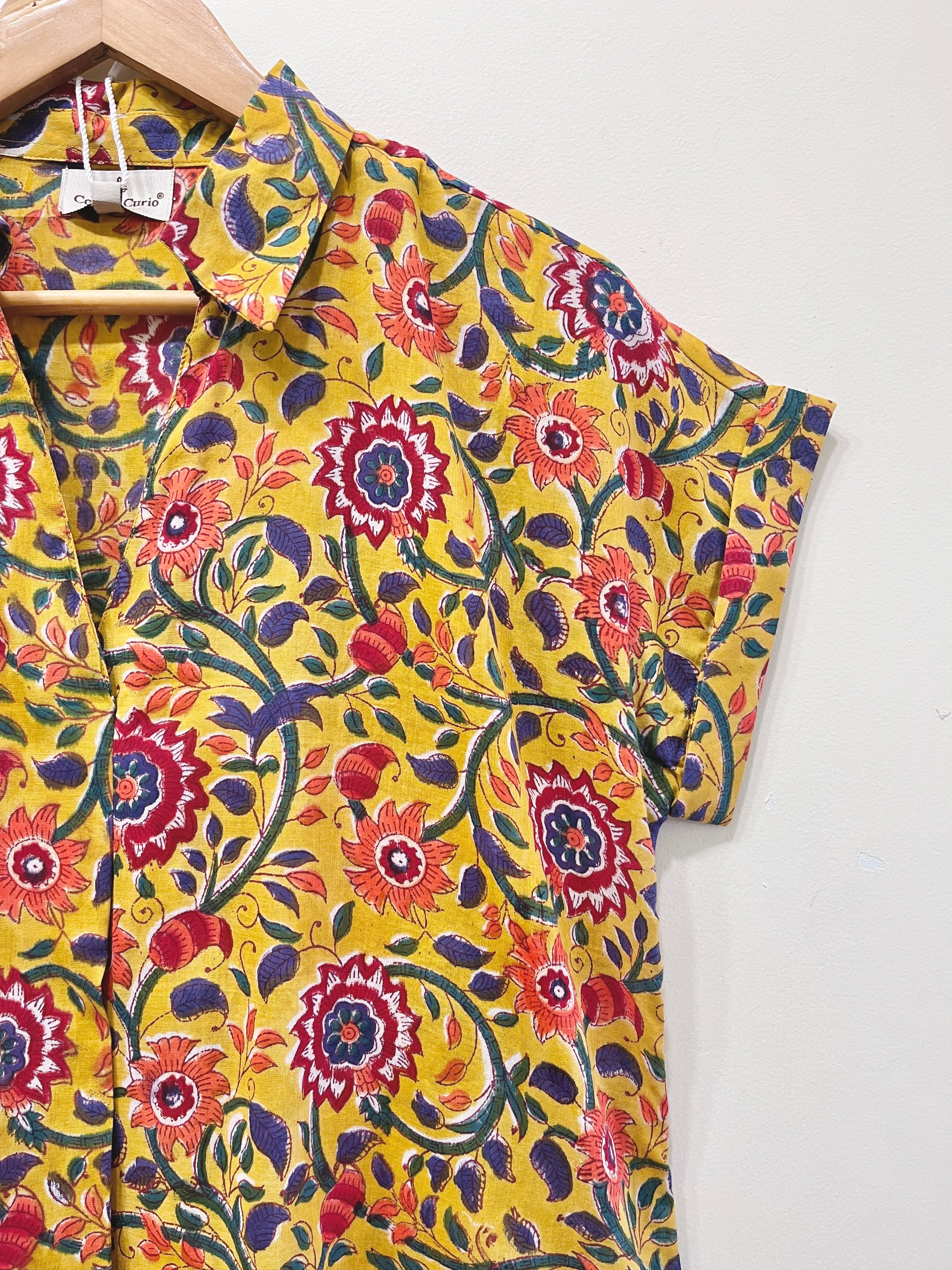 Block Printed Cotton Short Top