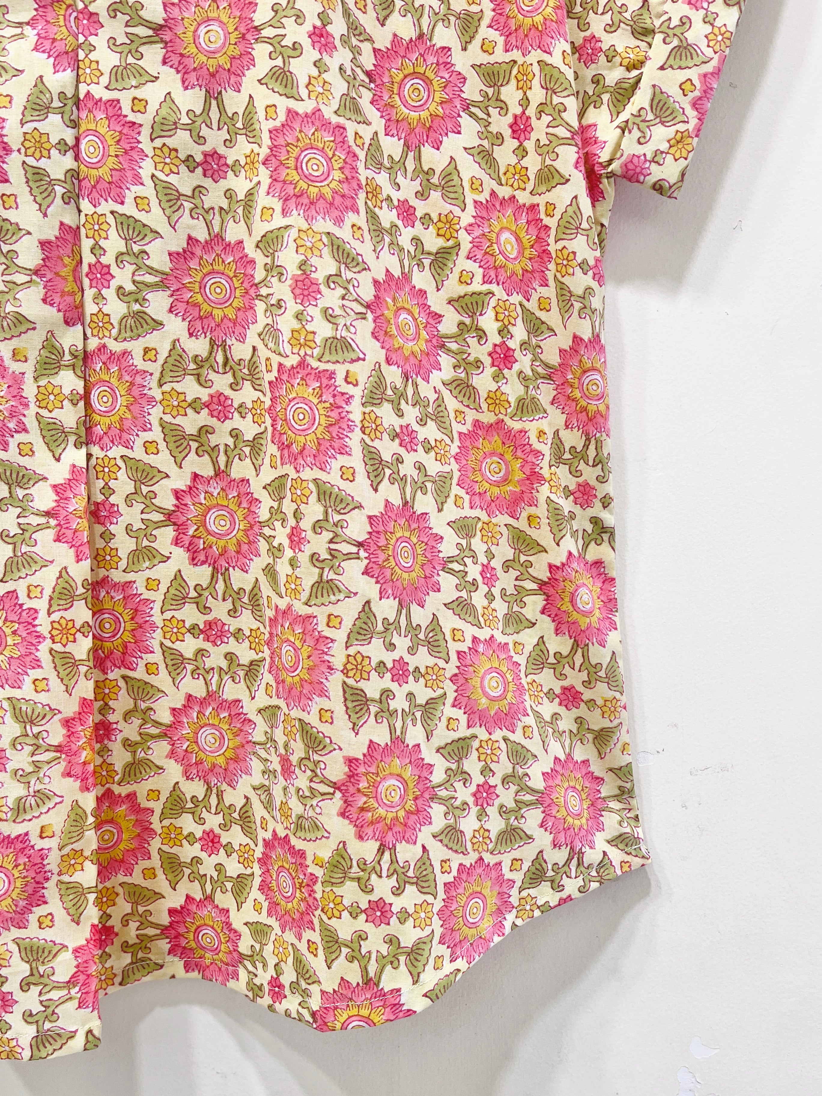 Block Printed Cotton Short Top
