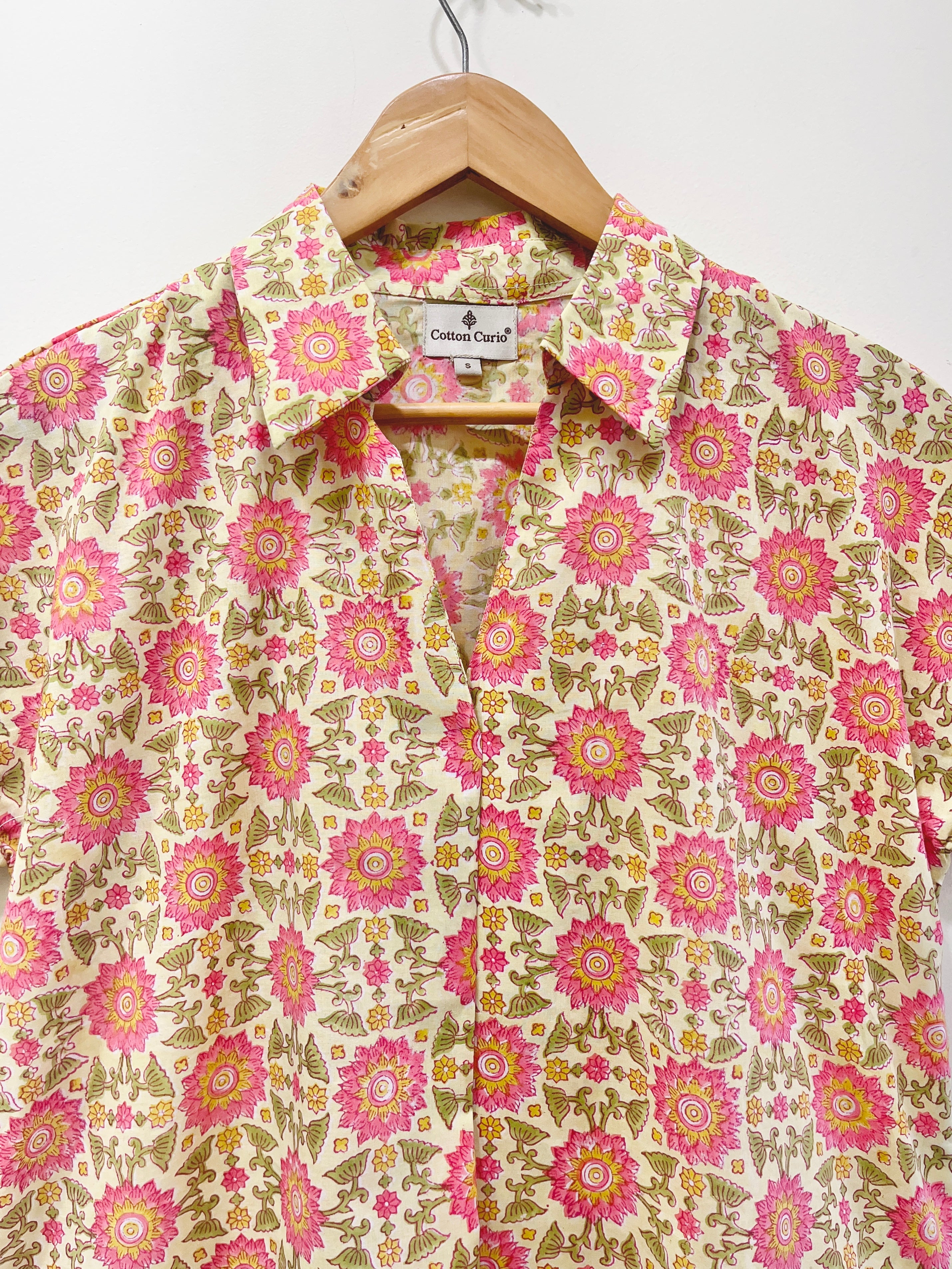 Block Printed Cotton Short Top