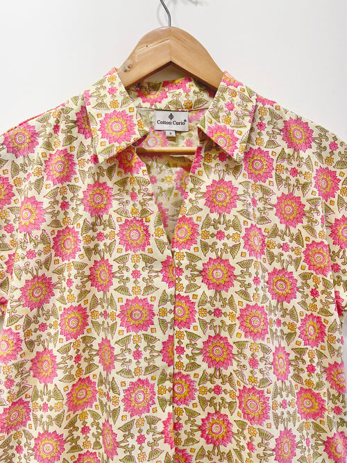Block Printed Cotton Short Top