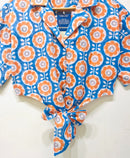 Sunny Meadow Tie-Front Crop Shirt
