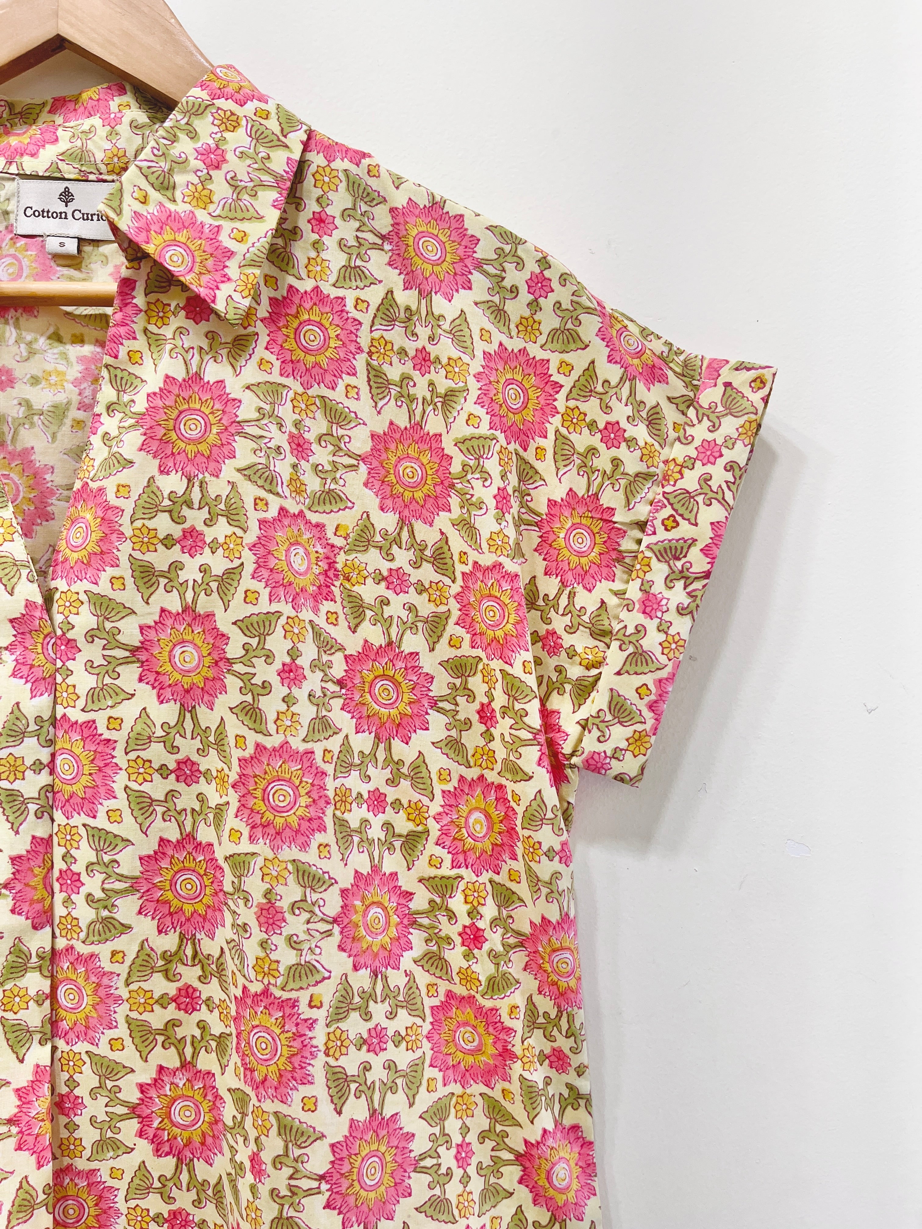 Block Printed Cotton Short Top