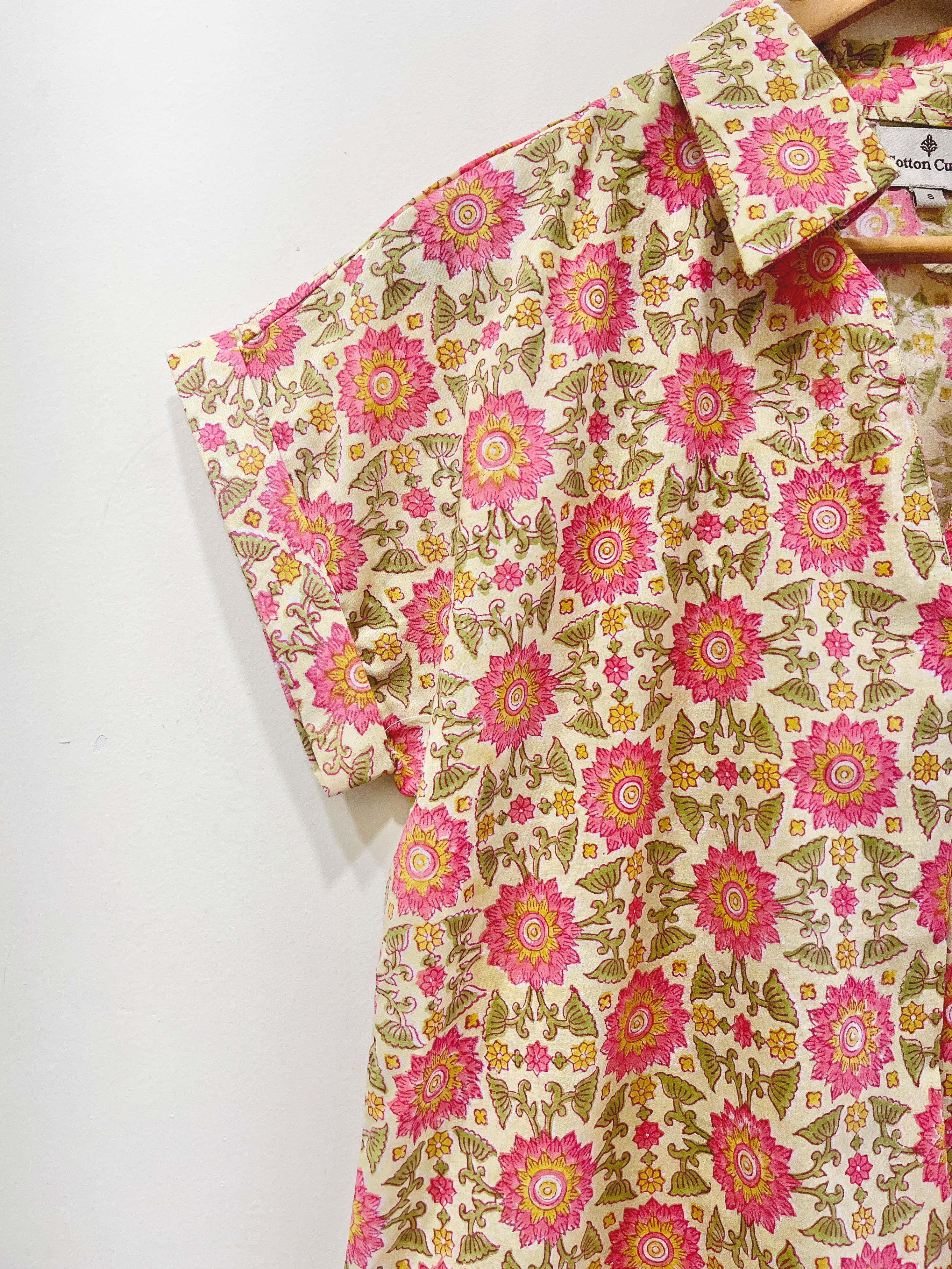 Block Printed Cotton Short Top