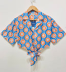 Sunny Meadow Tie-Front Crop Shirt