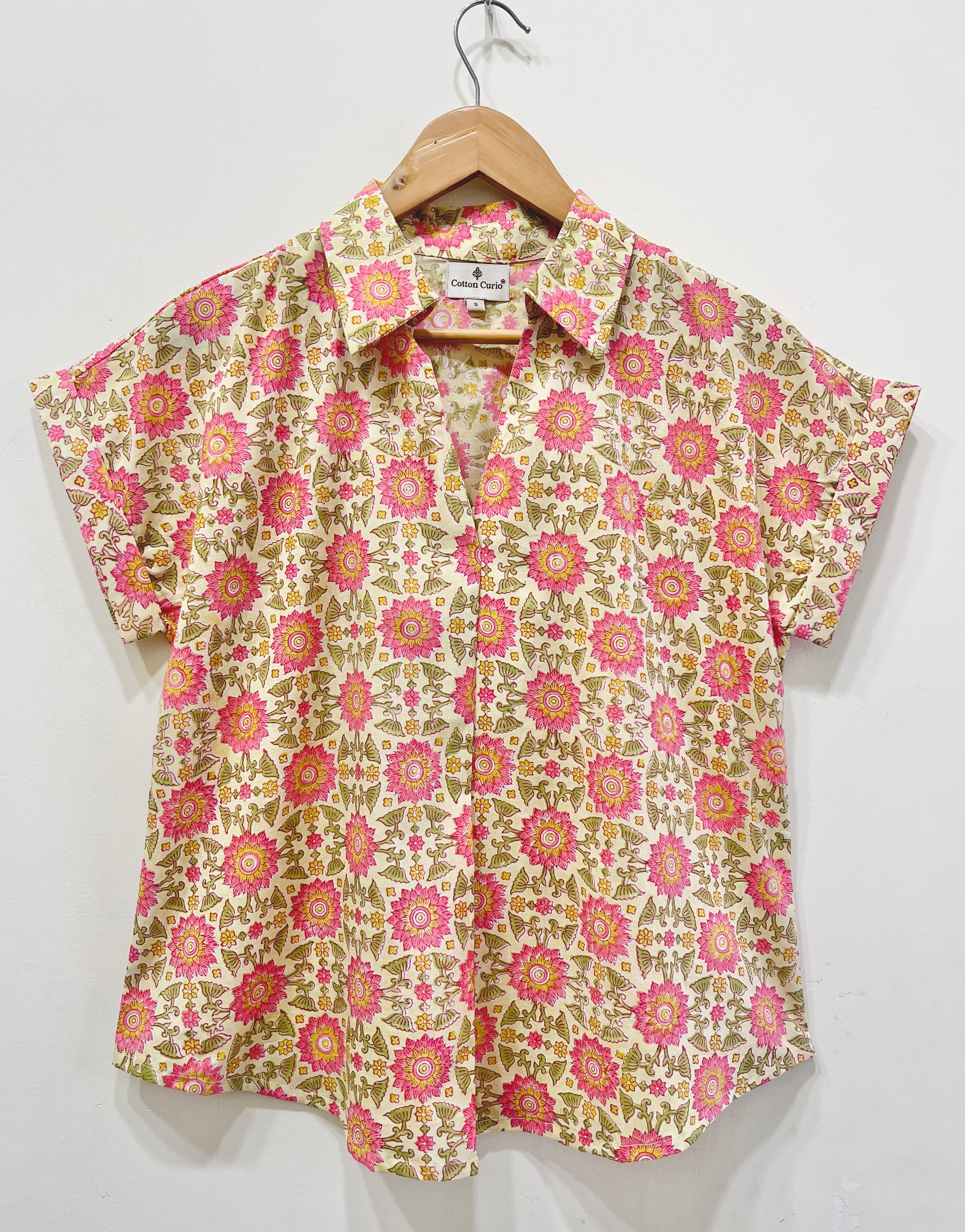 Block Printed Cotton Short Top