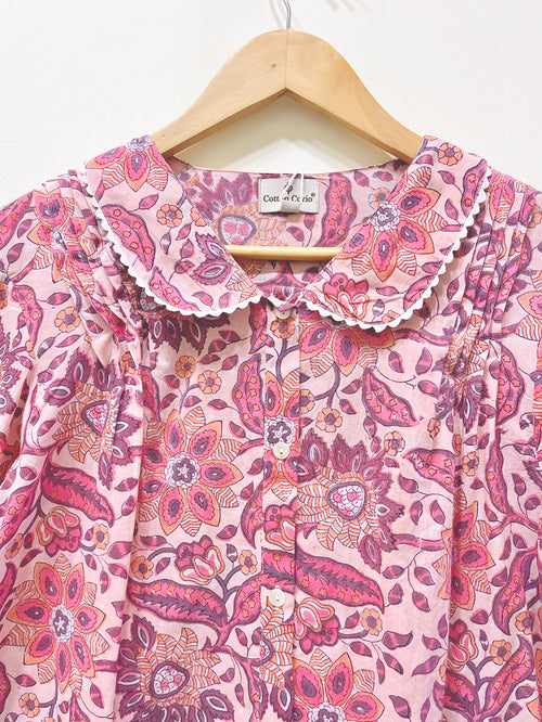 Block Printed Cotton Short Top