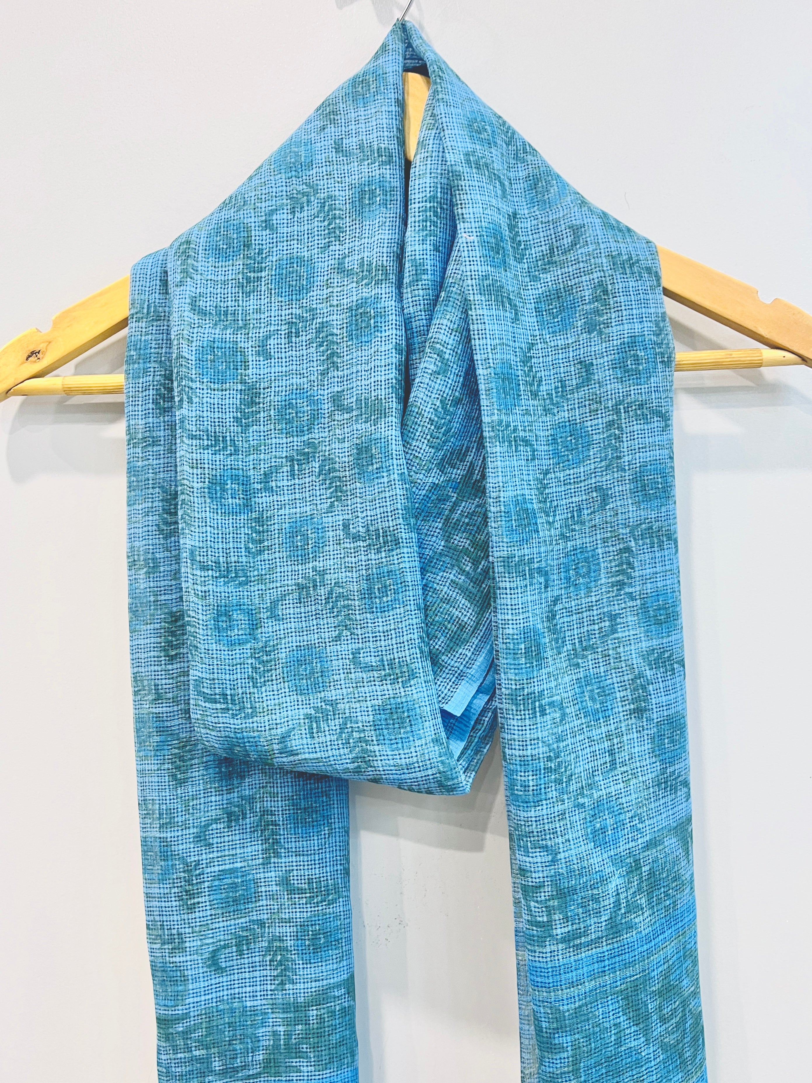 Block Printed Kota Doria Dupatta