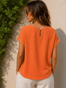 Sunset Gauze Relaxed Cotton Short Top