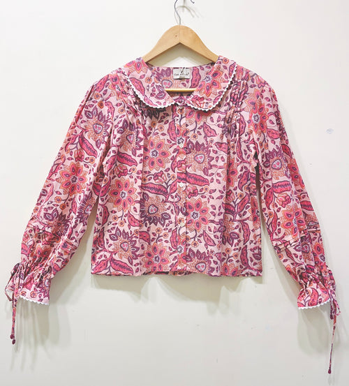 Block Printed Cotton Short Top
