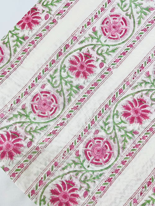 Chanderi Block Printed Fabric