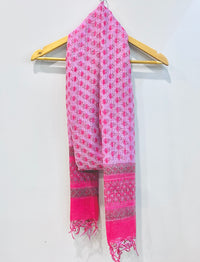 Block Printed Kota Doria Dupatta