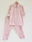 Peach Stripe Cotton Co-Ord